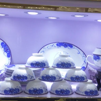 供應(yīng)景德鎮(zhèn)陶瓷餐具 56頭青花餐具 鑫騰陶瓷價格