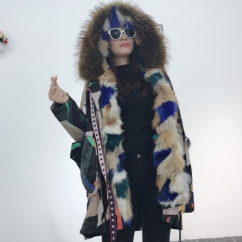 派克服女2019新款時(shí)尚中長款羽絨衣女韓版潮流棉襖外套