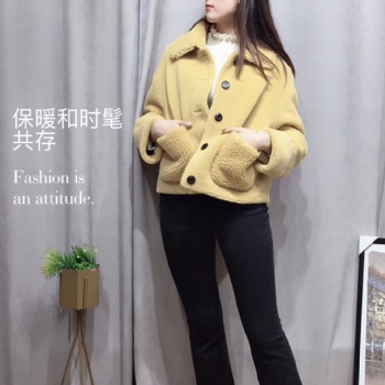 2019季時尚品牌品牌折扣新款女裝沐沐服飾顆粒羊絨優(yōu)惠資源批發(fā)