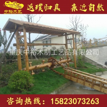 浙江防腐木仿古水車，腳踏水車，龍骨水車，景觀水車定做生產廠家，歡迎來電咨詢