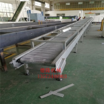 食品廠鏈板輸送機(jī)耐高溫耐腐蝕輸送機(jī)爬坡轉(zhuǎn)彎輸送機(jī)