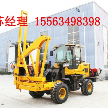 公路護欄打樁機 行業(yè)推薦護欄打樁機 打樁鉆孔兩用護欄打樁機