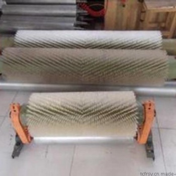無(wú)動(dòng)力滾刷清掃器 電廠水泥煤礦選煤廠被動(dòng)毛刷清掃器