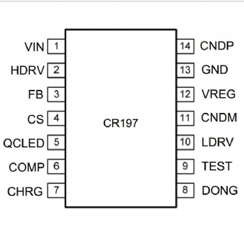 CR197升降壓模式充電管理IC支持快充，適用于移動(dòng)電源、電動(dòng)工具、各類(lèi)多串鋰電池應(yīng)用產(chǎn)品