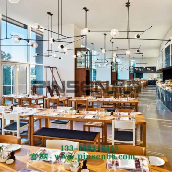 餐飲家具廠家 餐廳家具定制 深圳實(shí)木美式餐桌 長方形餐桌尺寸