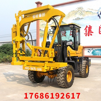 濟(jì)寧廠家高速護(hù)欄打樁機(jī) 打樁快效率高 裝載式護(hù)欄打樁機(jī)