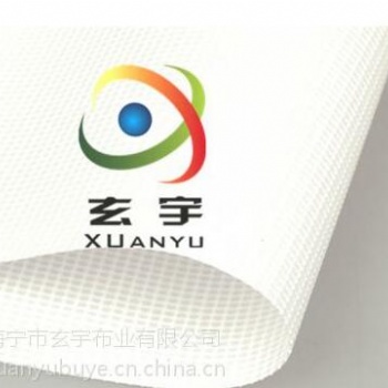 生產供應PVC帶底膜噴繪網，白色網格布