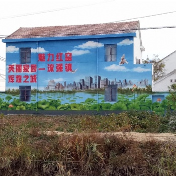 環(huán)氧地坪 手繪彩繪 文化墻制作 民墻廣告