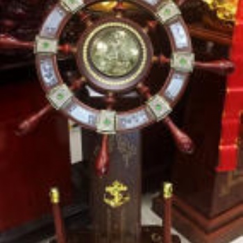 西安開(kāi)業(yè)擺件齊聚一堂！2米開(kāi)業(yè)**舵擺件，實(shí)木**舵，木質(zhì)擺件