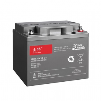 山特UPS電池鉛酸蓄電池免維護(hù)12V38AH C12-38