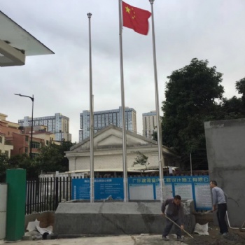 贛州旗桿廠定制不銹鋼旗桿 錐形戶外學樣工地企事業(yè)單位手動電動旗桿