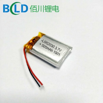 源頭廠家生產(chǎn)迎賓燈LED燈鐳射燈投影燈聚合物鋰電池902030-500mAh