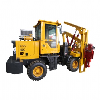 護(hù)欄打樁機(jī)高速公路護(hù)欄打樁機(jī)裝載機(jī)鏟車改裝一體機(jī)鉆孔打樁機(jī)