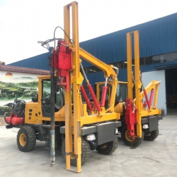 修建省道工程打樁機(jī) 護(hù)欄打樁機(jī) 城市修路護(hù)欄打樁機(jī)