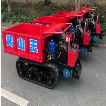 小型履帶運輸車 1.2噸手扶式農(nóng)用果園山地柴油自卸搬運機