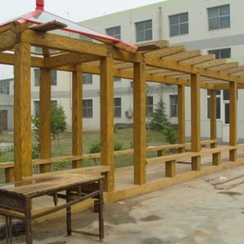 單品涼亭、橋、桌凳、圍欄、門等雕塑建造，景觀置景