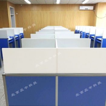 升降屏風(fēng)電腦桌 學(xué)校多媒體培訓(xùn)桌 英語聽說機(jī)考卡座