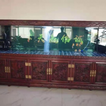 保定鑫德龍水族私人訂制實(shí)木魚(yú)缸