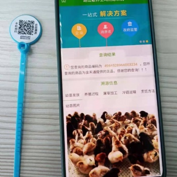 屠宰溯源二維碼腳環(huán) 生鮮食品溯源標識