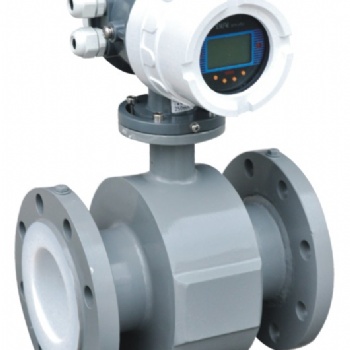 四氟電磁流量計(jì)DN100-24V，4-20mA輸出一體式電磁流量計(jì)開封惠爾