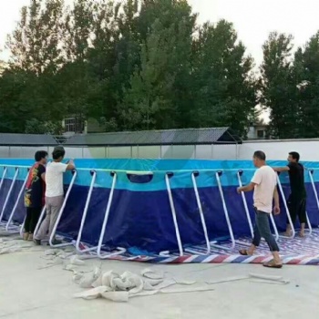 河北戶外大型支架水池游泳池兒童充氣水滑梯價(jià)格