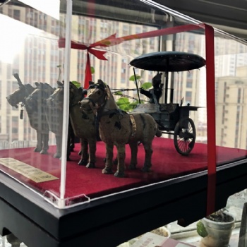 一號銅車馬工藝品，仿古銅馬報價，陜西特色旅游紀念品