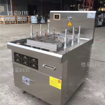 德茹DR-ZM6頭自動升降煮面爐源頭工廠 連鎖店9孔螺螄粉電磁燙粉機(jī)