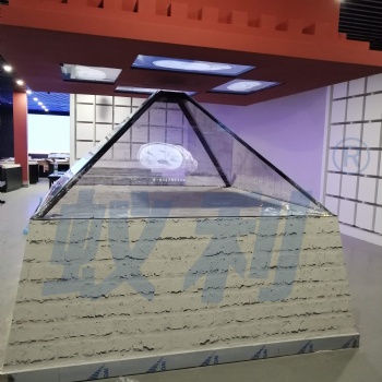 企業(yè)展廳3D全息投影展示柜設(shè)計(jì)方案，蟻利MR數(shù)字展廳全息影像制作，LED全息展示柜