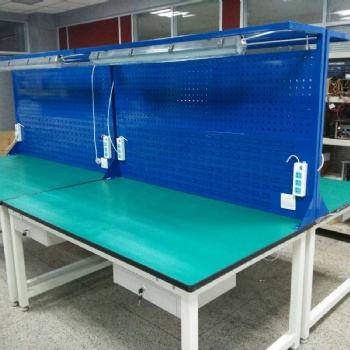 晉中防靜電工作臺(tái) 帶燈架掛板工作臺(tái)