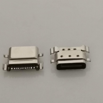 USB3.1 TYPE-C 12PIN防水母座 四腳沉板 沉板型防水母座 帶六個(gè)點(diǎn)