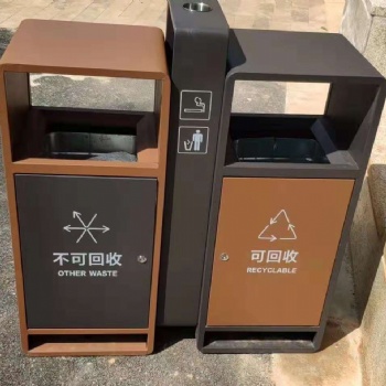 戶外分類垃圾桶，不銹鋼垃圾桶。鍍鋅板垃圾桶