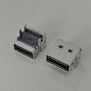 14P 90度 母座 雙排針 四個(gè)固定腳
