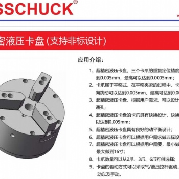 代理BOSSCHUCK超精密液壓卡盤，支持非標