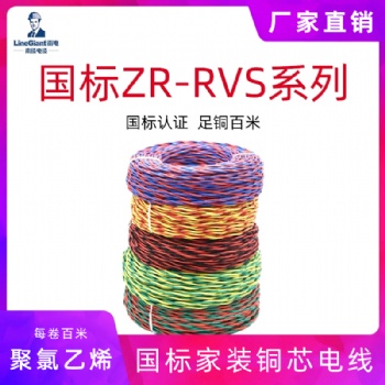 聚氯乙烯絕緣絞型家裝軟電線(xiàn)ZR-RVS 電線(xiàn)電纜 國(guó)標(biāo) 銅芯