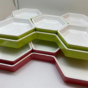 壹粵密胺豬肉卷盒子，食堂小份菜碟子餐具，自助餐自選餐具