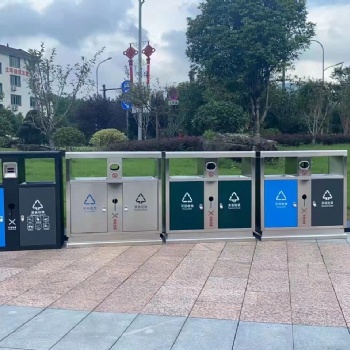 玉溪-垃圾桶廠家 定制不銹鋼、鍍鋅板分類垃圾桶 現貨供應小區學校分類垃圾桶