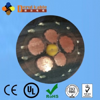 礦機(jī)用拖拽電纜 雙層護(hù)套帶抗拉抗扭編織層