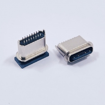USB 3.1 TYPE-C立插16P防水母座粉末冶金結(jié)構(gòu)