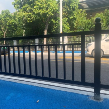 黑色人行道機(jī)車(chē)隔離黑色隔離欄 鋅鋼護(hù)欄廣州塔圖案 廠家優(yōu)惠批發(fā)