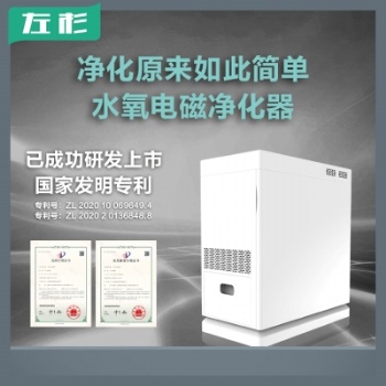 左杉新型水氧電磁空氣凈化器家用去甲醛室內(nèi)機除粉塵神器