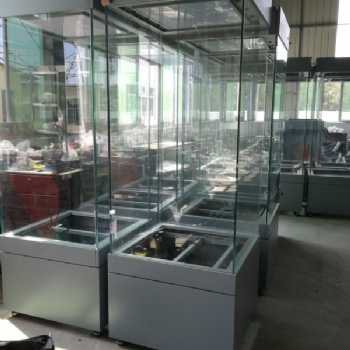 重慶鋁型材瓷器獨(dú)立柜 側(cè)開門全景博物館展柜廠
