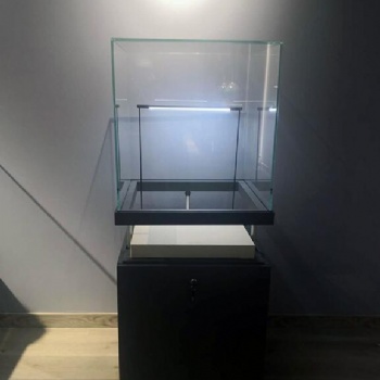 桂林文化館液壓掀開柜制作 電動(dòng)升降博物館展柜廠