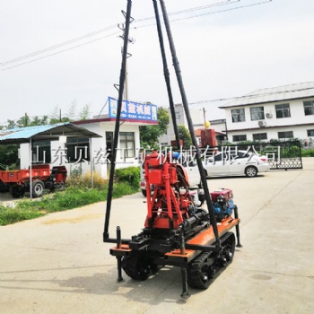 小型柴油液壓鉆探打井機(jī) 履帶行走鋼筋混凝土打孔機(jī) 50米巖石取芯