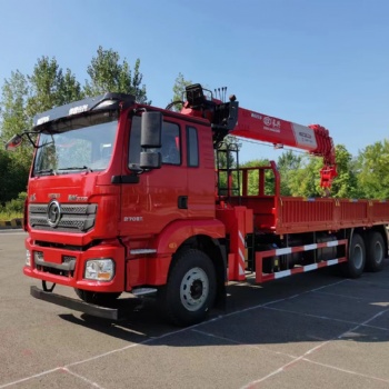 陜汽德龍新M3000后八輪上裝長(zhǎng)興14噸5節(jié)臂隨車(chē)吊