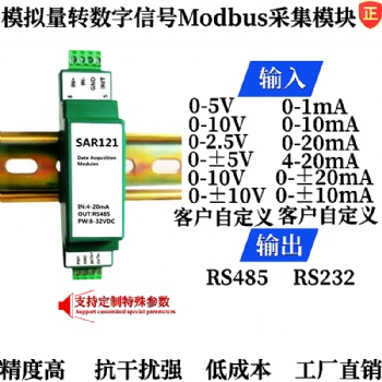 4-20mA轉RS-485遠程IO模塊、數據采集器