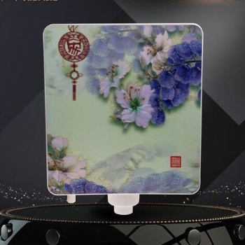 3D印花蹲便器水箱衛(wèi)生間掛壁式時尚雙按水箱019