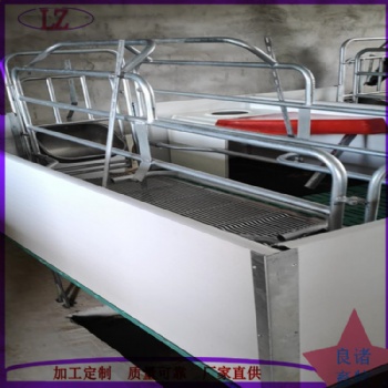 養(yǎng)豬場(chǎng)母豬產(chǎn)床 熱鍍鋅雙體產(chǎn)床 歐式母豬分娩床