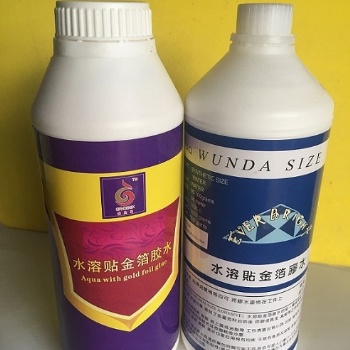 供應(yīng)金鳳凰水溶性貼金箔膠水/臺灣水性貼箔膠水