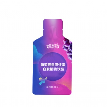 葡萄鰹魚(yú)彈性蛋白肽植物飲品定制貼牌 袋裝液體飲料貨源定制工廠