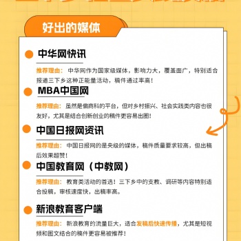 三下鄉社會實踐新聞發稿媒體推薦！超好出